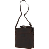 Tablet Friendly Medium Vintage Leather Messenger Bag Brown: Monti
