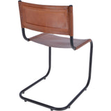 Vintage Leather Chair Black/ Tan: METAL CHAIR