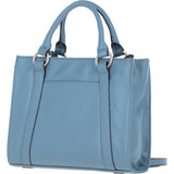 Real Leather Handbag with Adjustable Crossbody Strap Denim: 64867