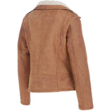 Ashwood Faux Fur Biker Style Jacket Tan: Jan