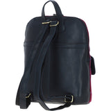 Exquisite Ashwood Leather & Harris Tweed® Cloth Backpack Navy/Pink: TW-25-06-NP