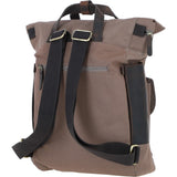 Fenland Canvas & Leather Backpack Mud/grey: FEN-755