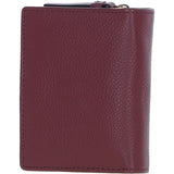 Ashwood Leather RFID Secure Wallet/Purse with Zip and Stud Closure Wine: X-30
