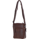 Ashwood Leather Men's Zip Crossbody Bag Chestnut: S-62
