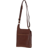 Ashwood Leather & Harris Tweed® Cloth Crossbody Bag Tan/LT Blue: TW-24-05-TB