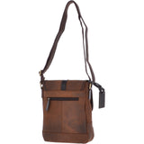 Mens Vintage Oily Hunter Leather Travel Bag Brown: TOBY