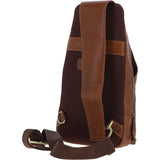 Michigan Leather Three Pocket Sling Bag Cognac: M-53