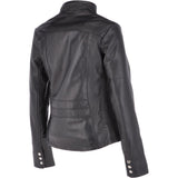 Leather Biker Jacket Black: N-21