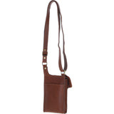 Ashwood Leather & Harris Tweed® Cloth elegance Crossbody Bag Tan/Navy: TW-20-011-TN