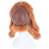 Toscana Pom Pom Sheepskin Trapper Hat Tan: 103 F