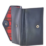 Small Vegetable Tanned Cash And 12 Card Envelope Purse Navy: V-62