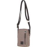 Fenland Canvas & Leather body Bag Mud/Grey: FEN-750
