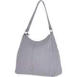 Medium Leather Shoulder Bag Light Grey  - 60660