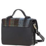 Ashwood Leather & Harris Tweed® Cloth Mini Satchel Bag with Twist Lock Brown/Mcload: TW-32-01-BM