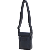 Ashwood Leather Men's Buckle Crossbody Bag Black: S-60