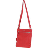 Genuine Leather Crossbody x Shoulder Bag with Golden Accents Coral: 64239