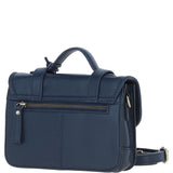 Stylish Ashwood Leather Medium Satchel Bag Navy: Y-62