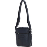 Ashwood Leather Men's Zip Crossbody Bag Black: S-62