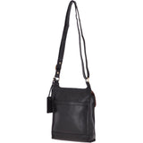 Vintage Small Leather Travel Shoulder Bag Black – G24