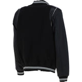 Ashwood Leather Men’s Wool and Leather Bomber Jacket with Striped Collar in Black: AWM-7