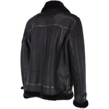 Luxury Sheepskin Pilot Jacket Black: MP 40