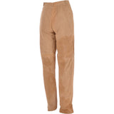 Womens Suede Leather Trousers Sand/Sue: 766 TROUSERS