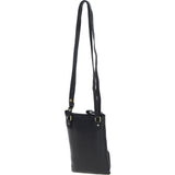 Authentic Ashwood Leather & Harris Tweed® Cloth Crossbody Bag Black/White: TW-29-012-BW