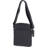 Mens Leather Messenger Bag Black: Logan