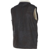 Ashwood Men's Leather Waistcoat Brown Snuff: LUCK