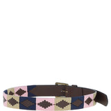 Ashwood Leather Multicolored Handmade Belt Beige: POF-17