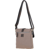 Fenland Canvas & Leather Crossbody Bag Mud/grey: FEN-753