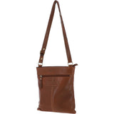 Ladies Michigan Pocket Crossbody Bag Cognac : M-67