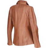 Ashwood Womens Leather Jacket Tan: awl 880