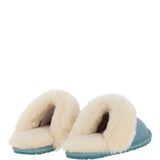 Women's Classic  Suede Sheepskin Slippers Powder Blue: FEN-LADIES SLIPPERS