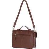 Elegance Satchel Leather Hangbag Tan: M-89