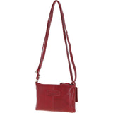 Ashwood Genuine Leather Crossbody Bag Red: G-15