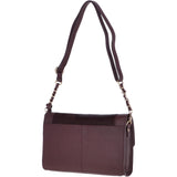 Natural Hair On Hide Medium Cross Body Bag Bordeaux – 61410