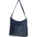 Chic Leather Shoulder Bag & Secure Zip Closure Navy: Antrim