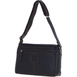 Ashwood Leather Messenger Bag with Front Zip Pocket & Adjustable Strap Brown: 1664