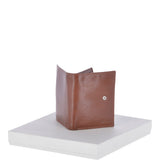 Vegetable Tanned Flip Side 6 card, ID & Coins Dual Bill fold Tab Leather Wallet Tan : 1246-VT