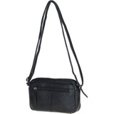 Compact Leather Shoulder & Crossbody Bag Black: Cork