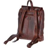 Medium Leather Zip Around Vintage Backpack Tan : Fred