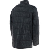 Mens Leather Jacket Dark Navy : Mink
