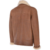 Mens Sheepskin Flying Jacket Whiskey/Cream: KE 007E