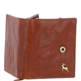 Women's Vintage Wash Leather Wallet Purse Tan : G-41