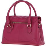 Premium Leather Shoulder Bag with Detachable Crossbody Strap Raspberry: Y-56