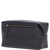 Mens Leather Washbag Black: Milo