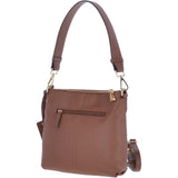 Small Two In One Leather Crossbody Bag & Shoulder Bag Tan : 62539