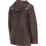 Ashwood Leather x Harris Tweed Men’s Hooded Casual Jacket Brown/Mcload: TW-905-01-BM