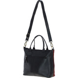 Versatile Ashwood Leather & Harris Tweed® Cloth Shoulder Bag Black/Green/Red: TW-22-07-BR